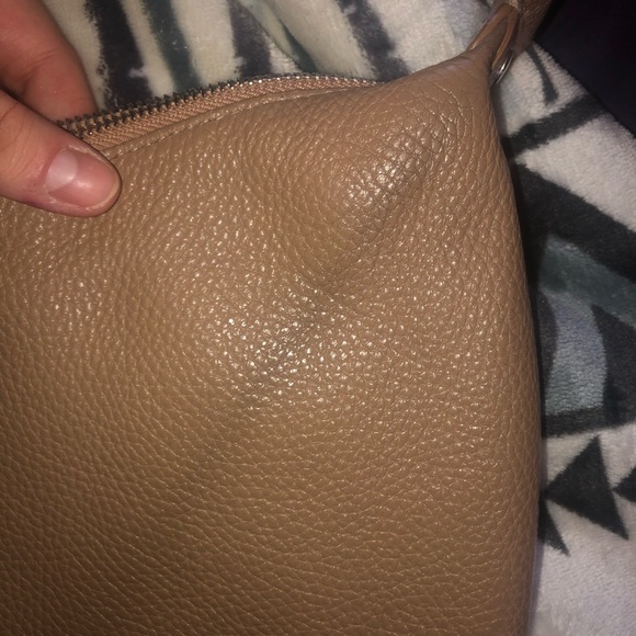 Furla Convertible Leather Crossbody Hobo Bag Tan - Picture 11 of 11